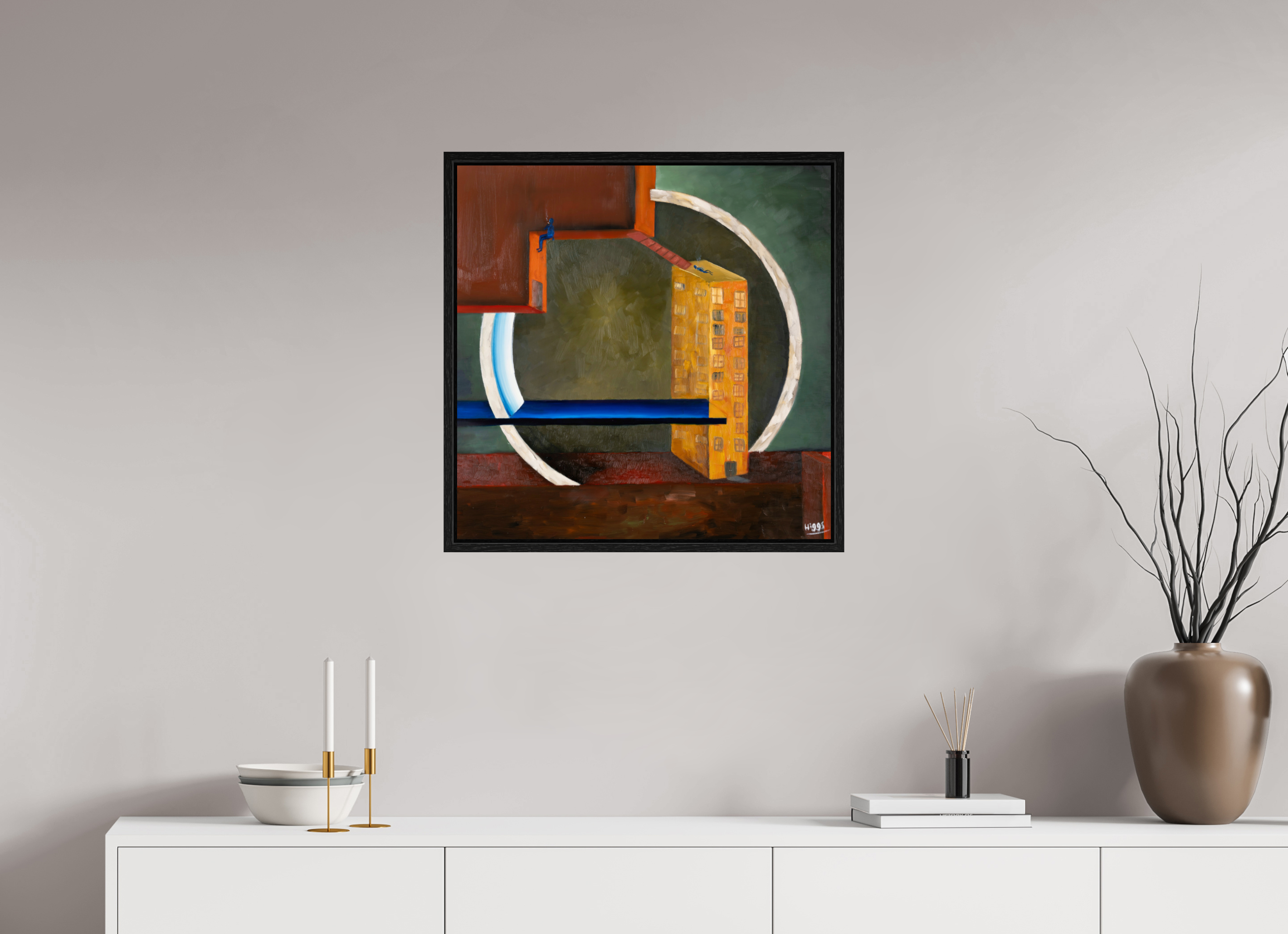 25 x 25″, Floater Frame The Lovers Way Station