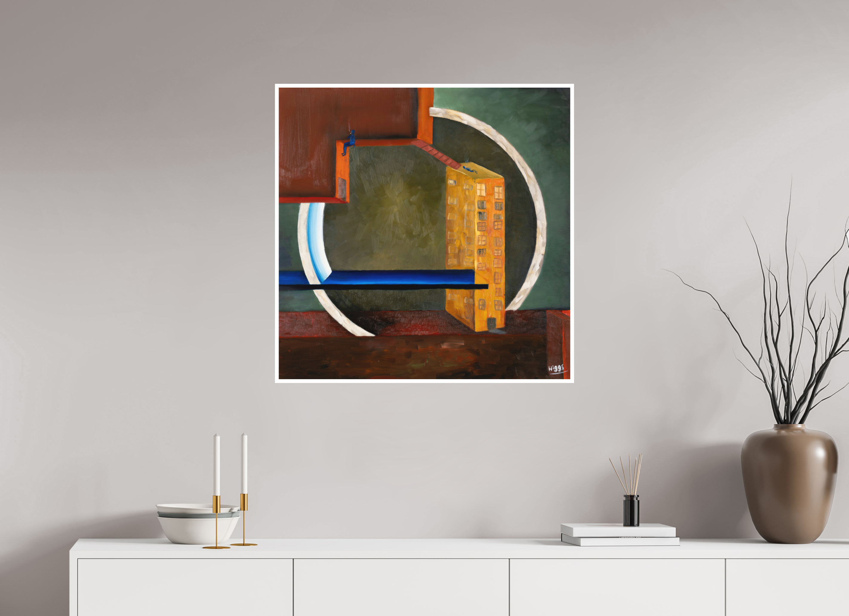 30 x 30″, Print option 1 The Lovers Way Station