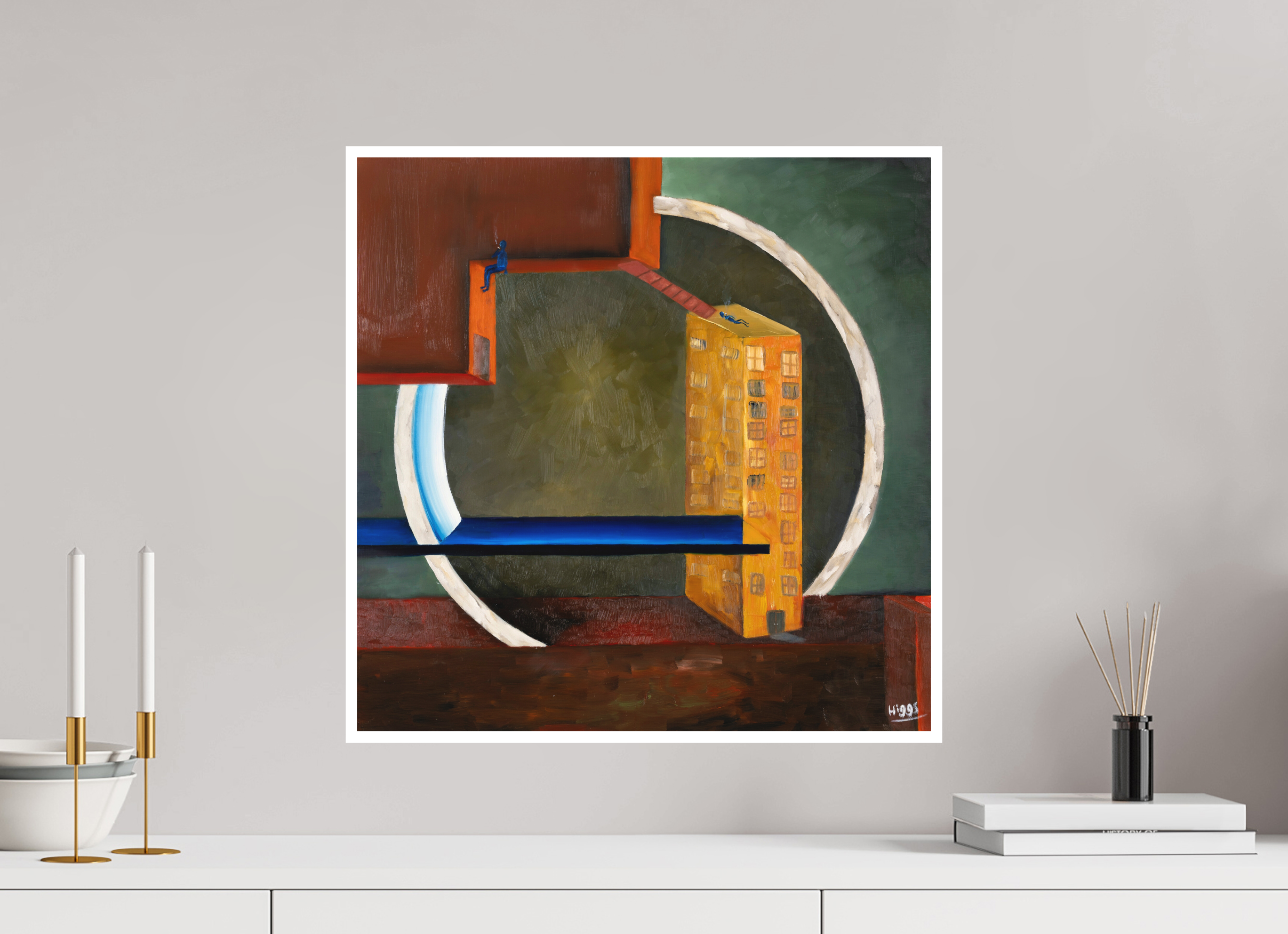 20 x 20″, Print option 1 The Lovers Way Station