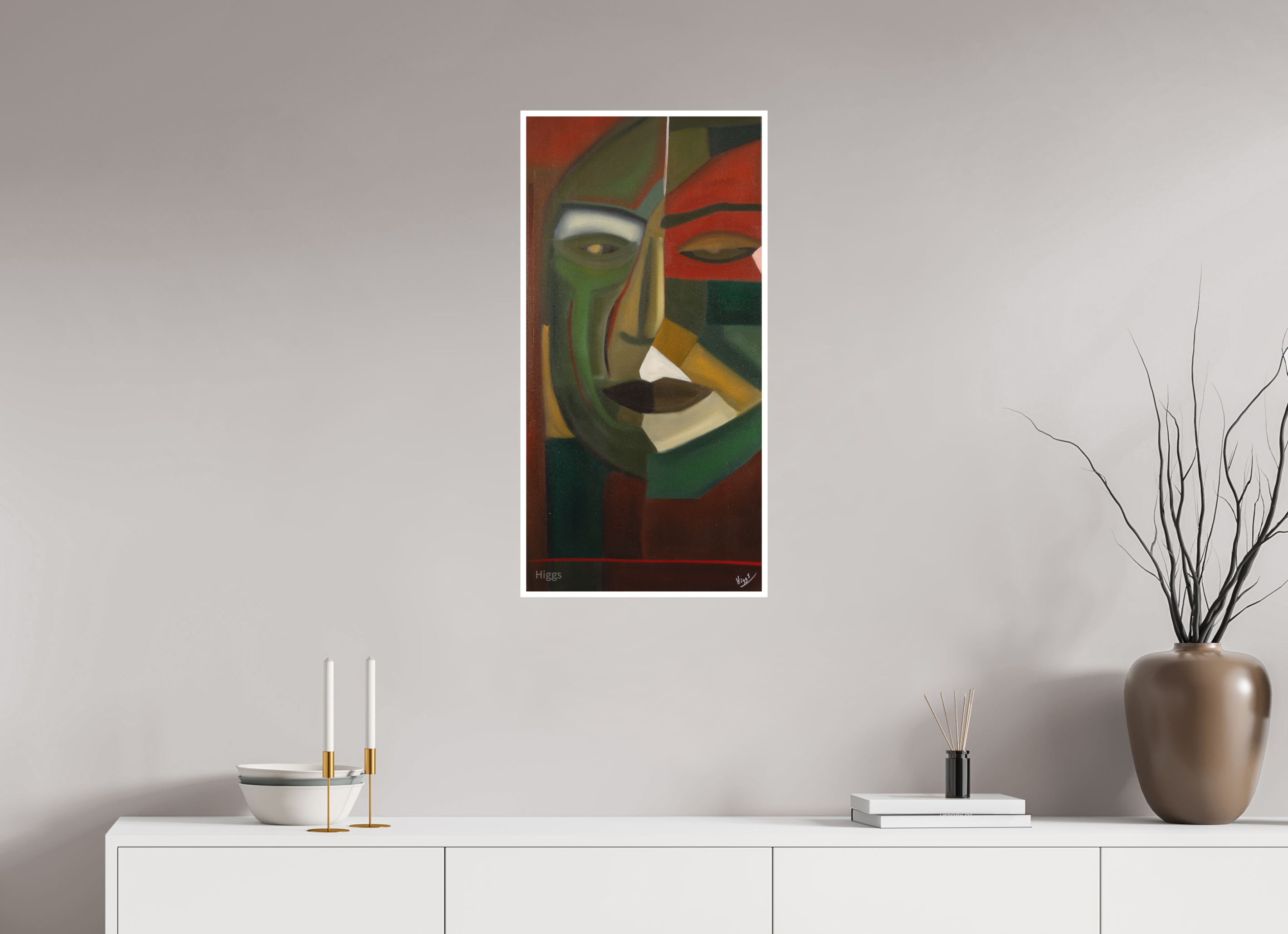 16 x 32.2″, Print option 1 King Fu Kenny's Big Face Buddha