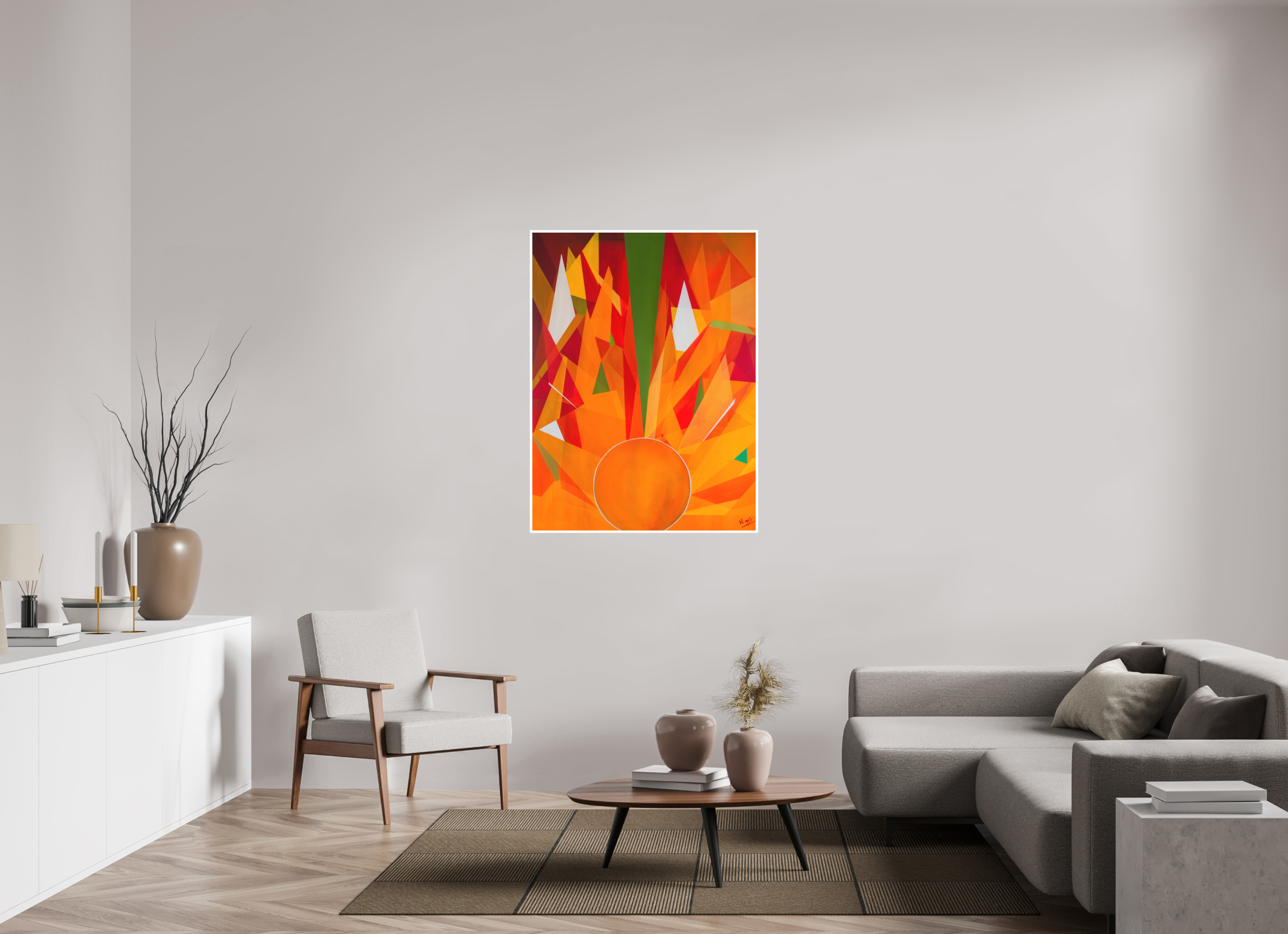 36 x 48″, Print option 1 Sols Paned Mosaic